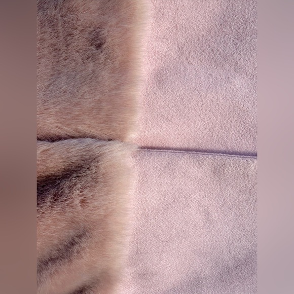 Zara Elegant Blush Pink Faux Fur Women's Coat, M - Picture 10 of 13